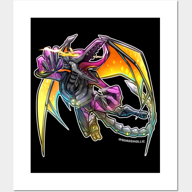 Mecha Dragon Pirate Bad Guy Wall Art by QuasQuas